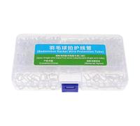 Fxzqgnh 1200 Pièces Œillets Raquette Badminton Kit Tubes Grommets Double Ligne Cordes Boîte Compacte Nylon Utilisable Réparation Raquette Amateurs, Clair