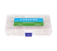 Fxzqgnh 1200 Pièces Œillets Raquette Badminton Kit Tubes Grommets Double Ligne Cordes Boîte Compacte Nylon Utilisable Réparation Raquette Amateurs, Blanc