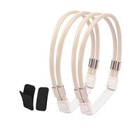 Fxzqgnh 2 Paires de Brides de Talon élastiques de Rechange pour Femmes, En Cuir PU Réglable, Anti-, Adaptées Aux Femmes D'âge Mûr, Miroir Beige