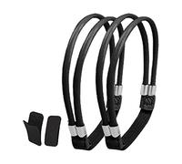 Fxzqgnh 2 Paires de Brides de Talon élastiques de Rechange pour Femmes, En Cuir PU Réglable, Anti-, Adaptées Aux Femmes D'âge Mûr, Miroir Noir