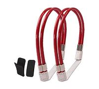 Fxzqgnh 2 Paires de Brides de Talon élastiques de Rechange pour Femmes, En Cuir PU Réglable, Anti-, Adaptées Aux Femmes D'âge Mûr, Miroir Rouge