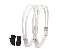 Fxzqgnh 2 Paires de Brides de Talon élastiques de Rechange pour Femmes, En Cuir PU Réglable, Anti-, Adaptées Aux Femmes D'âge Mûr, Miroir Blanc
