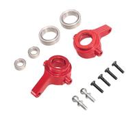 Fxzqgnh 2 Pièces Coupelles de Direction avant Blocs de Fusée Pièces D'Amélioration Accessoires de Remplacement En Métal Usiné avec Précision Adaptées Aux, Rouge