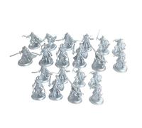 Fxzqgnh 20 Pièces Figurines de Modèles de Guerriers Miniatures Jouets de Collection en Plastique Robuste Adapté pour L'Aménagement de Micro E, Bleu Clair
