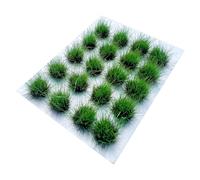 Fxzqgnh 20 Pièces Touffes D'Herbe Miniature Artificielle pour Modèle Arbuste Basse Terre Accessoire Fait Main Adapté à Décoration Maquette Chemin de Fer Scène, Vert Foncé