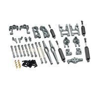 Fxzqgnh 25 Pièces Pièces de Mise à Niveau Voiture RC Ensemble Bras Oscillants Métal Amortisseurs Coupelles Direction Précision CNC Adapté Bricolage