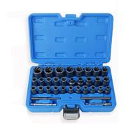 Fxzqgnh 33 Pièces Coffret d’extracteurs Boulons Haute Dureté Coffret D'extracteurs Boulons Robuste Douille Extractrice avec Entraînement Carré
