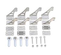 Fxzqgnh 4 Guignols de Commande pour Avion Radiocommandé, Argentés, Pièces Détachées, Accessoires, Acier Inoxydable, Boule En Alliage D'aluminium