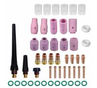 Fxzqgnh 49 Pièces Kit de Consommables TIG WP17 WP18 WP26 Ensemble Complet Corps Pince TIG Compatible avec Plusieurs Soudeuses Accessoire Chalumeau