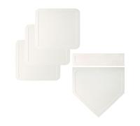 Fxzqgnh 5 Pièces Baseball Base Set Ensemble Bases Softball Caoutchouc Plaque Lanceur Léger Portable Matériel Caoutchouc Convient pour Enfants Adultes Entraîne, Blanc