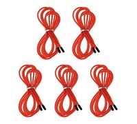 Fxzqgnh 5 Pièces Câble de Rechange pour Corde à Sauter Filaire Ajustable Acier PVC Roulement Fiable Facile à Couper pour Exercice Femme Maison Salle de Sport, Rouge, 3m