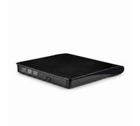 Fxzqgnh Accessoire Informatique Graveur DVD USB Fin Graveur CD Externe Bord Arrondi pour Ordinateur, Câble Simple Noir en Lecture Seule