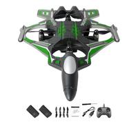 Fxzqgnh Avion Télécommandé, Avion RC Portable avec Modèle de Chasseur Léger, Planeur RC pour Enfants, Garçons, Adolescents et Débutants - Idée Cadeau, 2 piles vertes