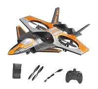 Fxzqgnh Avion Téléguidé Jouet Télécommandé Modèle Hélicoptère Radiocommandé Planeur Enfant Aéronef RC Mousse PP Manœuvres Multiples et Navigation Lumineuse Ad, orange