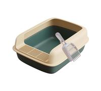 Fxzqgnh Bac à Litière pour Chat, Semi-Ouvert, Anti-éclaboussures, avec Pelle, pour Petits Animaux, Chatons, Extra Large