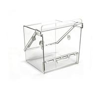 Fxzqgnh Baignoire à Oiseaux Suspendue Hygiénique Mangeoire Robuste Accessoire pour Perruches, Cage, Intérieur, Array, Transparent, Baignoire Panoramique, Transparent