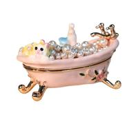 Fxzqgnh Boîte à Bijoux Coffret Rangement Bijoux Objet Décoratif Boîte Souvenir Figurine Table En Alliage Peint à La Main Convient pour Anniversaire Décoration, Baignoire