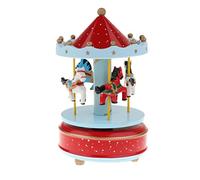 Fxzqgnh Boîte à Musique En Forme de Cheval de Carrousel, Jouet Rotatif pour Enfants, Rouge avec point