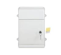 Fxzqgnh Boîte Aux Lettres Murale à Dos Creux, Grande Capacité et Verrouillable, pour Une Utilisation Extérieure, école, Collectivité, Rue, Blanc