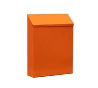 Fxzqgnh Boîte Aux Lettres Murale En Fer avec Compartiment à Journaux, Verrouillable, Intérieur Spacieux, Robuste, Convient pour Une, Un Balcon Ou U, Orange