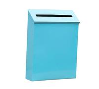 Fxzqgnh Boîte Aux Lettres Murale, Résistante à La Pluie, Grande Capacité, Décorative, En Métal, pour Portail et Décoration Extérieure, Bleu