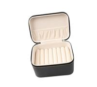 Fxzqgnh Boîte de Rangement pour Bracelets Mallette à Bijoux Coffret de Transport Support D'Exposition en Cuir PU avec Doublure Douce Adapté pour Offrir en Cad, Noir