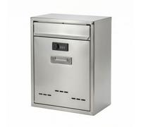 Fxzqgnh Boîte des Lettres avec Serrure à Combinaison Sécurisée Boîte des Lettres avec Serrure à Code Compacte pour Professionnels, Bureau, Noir Sablé, Standard