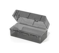 Fxzqgnh Boîtier Protection Électrique Imperméable Boîte Étanche avec Couvercle à Charnière Verrouillable Boîtier avec Passages Câble pour Extérieur, Noir Transparent