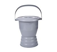 Fxzqgnh Bol à cracher avec couvercle, pot de chambre avec bords lisses, pratique, urinoir de nuit pour adultes, chambre à coucher, femme, gris