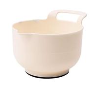 Fxzqgnh Bol de Mélange Alimentaire Robuste Facile à Nettoyer avec Fond Antidérapant pour Salade Préparation Culinaire, Beige, 1l