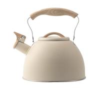 Fxzqgnh Bouilloire à Sifflet En Acier Inoxydable de Qualité Supérieure - Design élégant pour Une Utilisation à La Maison et En Extérieur, beige