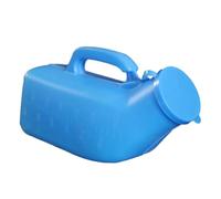 Fxzqgnh Bouteille pour Homme avec Poignée, Couvercle En Polypropylène Solide, Capacité 1200 Ml, Idéale pour Les Contenant de Recueil D'urine Port, Bleu