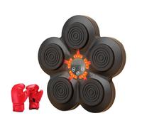 Fxzqgnh Boxing Équipement Mural Tapis de Frappe Musical Électronique Lumière RGB Conception Confortable Adapté Entraînement à Domicile Salle, avec des Gants pour Enfants