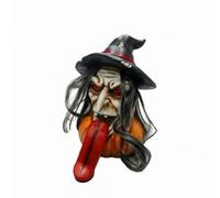 Fxzqgnh Buste Sorcière Halloween Statuette Sorcière Effrayant Sculpture Décorative pour Maison Hantée
