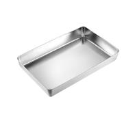 Fxzqgnh Cake Baking Pan Moule à Gâteau Rectangulaire En Acier Inoxydable Plat à Lasagne et Tiramisu Fond Plat Solide Entretien Rapide Adapté, 43x29x6cm