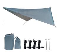 Fxzqgnh Camping Tarp Bâche Abri Imperméable Toile Multifonction Polyester Résistance Pluie Légère Adaptée Au Camping Jardin Randonnée 360cmx290cm, Gris