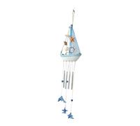 Fxzqgnh Carillon à Voilier Cloche Décorative Ornement Bateau Inspiration Marine Son Délicat Méditerranéen Adapté pour Chambre Salon Entré, Style A