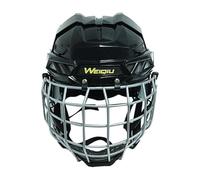 Fxzqgnh Casque de Hockey, Casque de Patinage Ajustable, Accessoire D'entraînement, Matériau Robuste, Rembourrage Souple, Sangle de Sécurité, Adapté Aux Jo, L