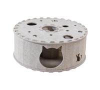 Fxzqgnh C'est Un Tunnel-lit pour Chat, Une Grotte Chaude, Une Aire de Jeux, Un Centre D'activités et Une Cachette pour Chats de Petite, Moyenne et GRA, Gris