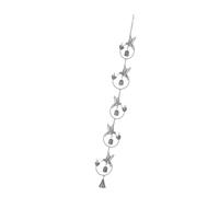 Fxzqgnh Chaîne de Pluie Dévidoir d'eau Décoration D'avant-Toit Carillon D'Extérieur Descente d'eau Décorative Conception Métallique avec Approprié Po, Argent