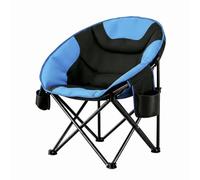 Fxzqgnh Chaise Lune Pliante Antidérapante Chaise Camping Rembourrée Rembourrage Épais Siège Pliant, Noir Et Bleu, Football Noir Et Bleu