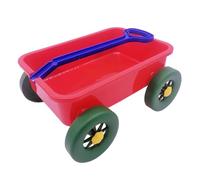 Fxzqgnh Chariot à Jouets pour Enfants, Chariot de Plage, Jouet D'intérieur et D'extérieur, Véhicule de Chantier pour La Plage, Voiture à Tirer pour Un, Rouge