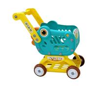 Fxzqgnh Chariot de Courses Jouet Chariot de Magasin D'Imitation Caddie de Rangement Jeu Éducatif Conception Robuste En Plastique Adapté pour Les Filles, Vert