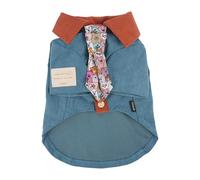 Fxzqgnh Chemise en Velours Côtelé pour Chien avec Patte de Boutonnage Rétro - Douce, Tendance, Confortable et Facile à Porter - Tenue Chaude pour L, M