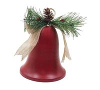 Fxzqgnh Cloche de Noël Ornement Sapin Décoratif Pendentif Fer avec Pomme de Ruban Créatif pour Décoration Maison Magasin Hôtel Jardin Salle de Réceptio, Rouge Petit