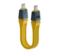 Fxzqgnh Connecteur 80 Gbit/s, Boîtier Flexible En Alliage D'aluminium et Polypropylène pour La, Idéal pour Le Bureau, Les Jeux et Comme, Jaune