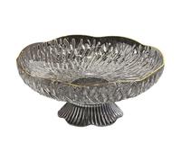 Fxzqgnh Coupe Décorative sur Piédestal, Présentoir élégant, Corbeille à Fruits pour Anniversaires, Salon, Décoration de Table, Gris