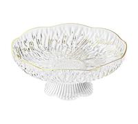 Fxzqgnh Coupe Décorative sur Piédestal, Présentoir élégant, Corbeille à Fruits pour Anniversaires, Salon, Décoration de Table, Blanc