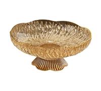 Fxzqgnh Coupe Décorative sur Piédestal, Présentoir élégant, Corbeille à Fruits pour Anniversaires, Salon, Décoration de Table, Jaune