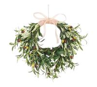 Fxzqgnh Couronne D'olivier Artificielle élégante et Réaliste, Idéale pour Toutes Les Saisons et pour L'été. Couronne Ronde.